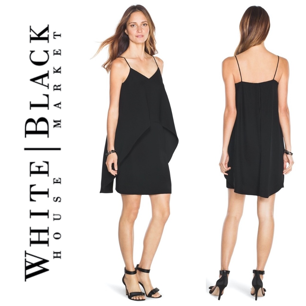 White House Black Market Cutaway Tiered Slip Dress